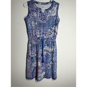 Talbots Bohemian Size Small Petite Sundress Women’s Cotton Blend Paisley